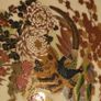 Hand painted japanese satsuma AS HANGING PLATE  ceramic tray stamped. 20x15 cms. Image 4