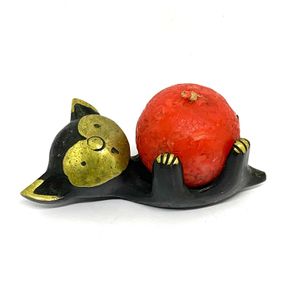 Mid Century Walter Bosse Cat Candle Holder