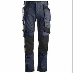 Snickers 6241 9504 AllroundWork Stretch Trousers Holster Pockets - Navy/Black size 054