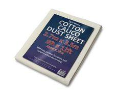 Cotton calico dustsheet  2.7m x 3.6m (9ft x 12ft)