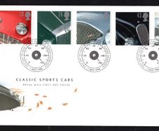 1996 Great Britain Classic Sports Cars Commemorative Stamps Royal Mail Addressed Stamp First Day Cover (FDC)