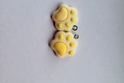 Colorful cute charms for crafting - dog paws NEW paw