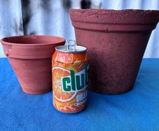 2 vintage terracotta flower pots