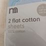 Mothercare  2 Flat Cotton  Sheets. Fit : Cot or Cot Bed. B.N.W.T Image 2
