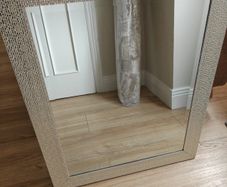 Silver Textured Mirror - Excellent Condition
