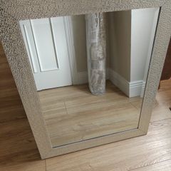 Silver Textured Mirror - Excellent Condition