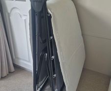 Foldable, guest bed with mattress ,wooden slats