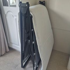 Foldable, guest bed with mattress ,wooden slats
