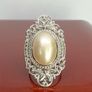 Silver Royal Bali Collection White Mabe Pearl Ring Image 4
