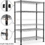 1000 lbs Storage Shelving Steel Heavy Duty 4-Tier Utility Shelving Unit Steel Organizer Wire Rack for Home,Kitchen,Office,Black 35 x 60 x 135.8 cm Image 5