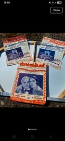 Vintage 1930s French music sheets