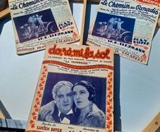 Vintage 1930s French music sheets
