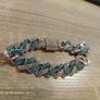 Bling Hiphop Blue Rhinestone Bracelet Image 5