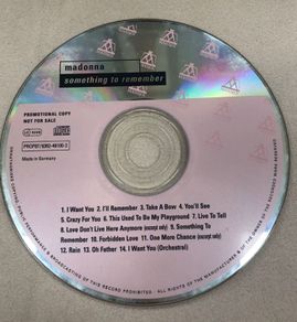 Madonna Something To Remember Rare Promo Cd Hits Bedtime Blue Like
