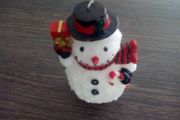 Snowman Candle Figure.
