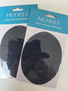 2 Set Iron On Denim Patches