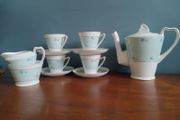 Vintage china, vintage coffee set, Heathcote, coffee set