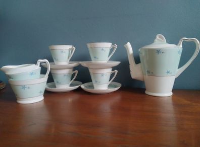 Vintage china, vintage coffee set, Heathcote, coffee set