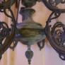 Vintage Chandelier 9 Bulbs Arms  Brass/Bronze  (green patina) H-26" x 23" Image 4