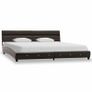 Bed Frame with LED Grey Faux Leather 150x200 cm Image 2