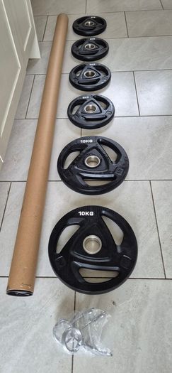 brand new olympic tri grip weight lifting set A
