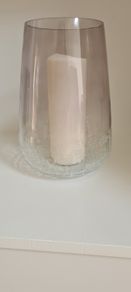 Crackled base vases with smokey tint- cash and collection only