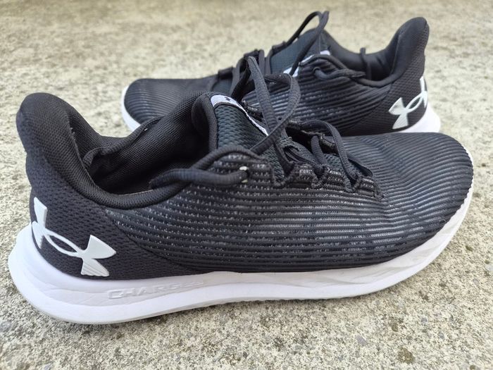 Under Armour Men's UA Charged Edge Trainers Black / Castlerock / White - AW25  UK Foot Size 8