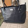 Osprey of London Navy Patent Crocodile Leather Handbag Image 2