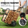 Firewood Log Cart 113kg with PU Wheels Image 5