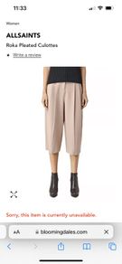 Allsaints Roka Culottes UK 10