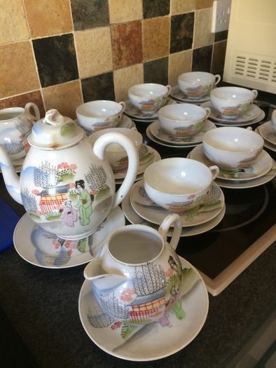 1950s antique japanese teaset