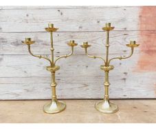 Pair of Brass Candelabras  KAS245