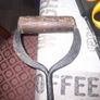 Antique Forged Made Irish Handheld Long Shafted Iron Dibber Stage or Movie Props ending in tapered bulb, a Traditional Agricultural, Used for dibbing holes in soil for seed sowing, particularly for planting potatoes in rocky or boggy terrain Image 5