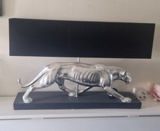 Art deco panther table lamp