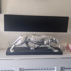Art deco panther table lamp