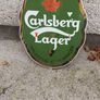 carslberg enamel sign ,very nice condition, sold as is,,lovely advertising display item for any man cave pub restaurant etc etc,,buyer collects or pays postage thank you,, Image 2