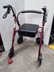 Days aluminium rollator walking aid with four wheels,