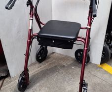 Days aluminium rollator walking aid with four wheels,