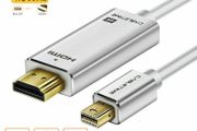 Cabletime 2M Mini DisplayPort to HDMI 4K@60Hz Male (Video-Audio) TV (Gold-Plated) Cable (Brand New/Warranty)