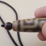 Vintage 9 Eyes Himalayan Tibetan Agate Dzi Bead Amulet Pendant Necklace Image 7