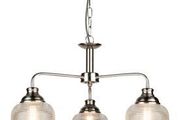 Satin Silver Finish Ceiling Light Bistro