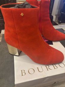 Amy Huberman Bourbon Red Ankle Boots