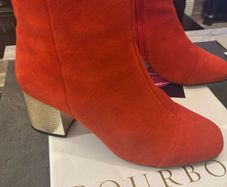 Amy Huberman Bourbon Red Ankle Boots