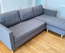 Sofa 3 Seater with Chaise Lounge Grey