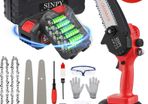 Mini Chainsaw 6 Inch Cordless-Chainsaw with 2 3000mAh Battery 24V Electric Chainsaw with Oiler System and Security Lock Handheld Small Chain Saw for Wood Cutting Tree Trimming Gardening (FREE POSTAGE)