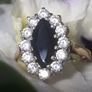 Vintage Gold Sapphire Cluster Ring Image 5