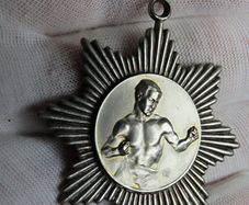 Antique Silver Boxing Medal 1928