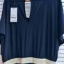 Navy jumpsuit with gold trim waist Image 6