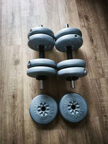 barbell and dumbbell set 6x2.3kg , 4x2.5kg