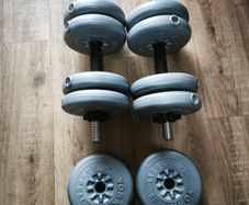 barbell and dumbbell set 6x2.3kg , 4x2.5kg